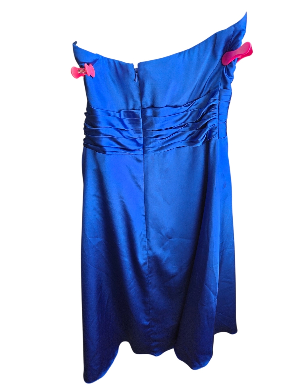 Bill Levkoff Blue Bridesmaid Short Dress Prom Wedding Size 10 - Picture 3 of 6